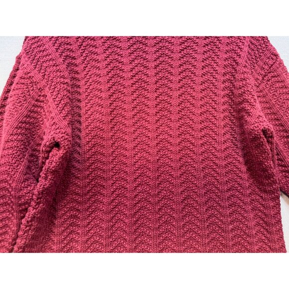 Bushwacker USA  Womens Cable Knit Turtleneck Sweater Size S Maroon 100% Cotton - Picture 12 of 13